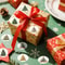 Merry Christmas Tree Sticker Roll 500pcs 8