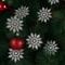 Glitter Snowflake Christmas Bauble Ornament Set 12pcs 2