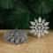 Glitter Snowflake Christmas Bauble Ornament Set 12pcs 3