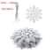 Glitter Snowflake Christmas Bauble Ornament Set 12pcs 9