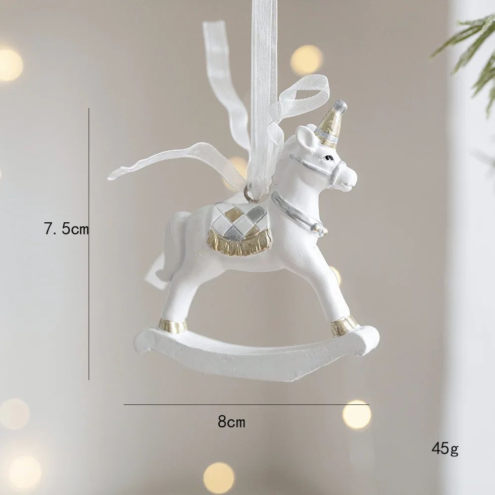 Retro 3D Christmas Tree Bell Resin Ornament 10