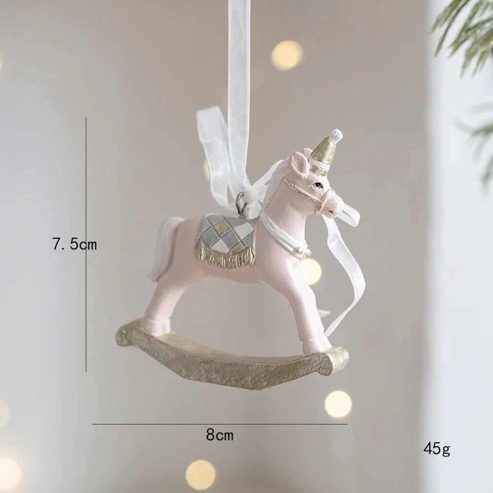 Retro 3D Christmas Tree Bell Resin Ornament 11