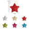 Gold Glitter Star Christmas Tree Ornaments Set 6pcs 6