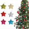 Gold Glitter Star Christmas Tree Ornaments Set 6pcs 5