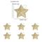 Gold Glitter Star Christmas Tree Ornaments Set 6pcs 7