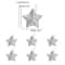 Gold Glitter Star Christmas Tree Ornaments Set 6pcs 8