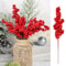 Artificial Red Berry Stems For Christmas Crafts 10