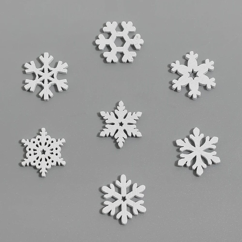Mini Snowflake Christmas Decorations Set 50pcs 7
