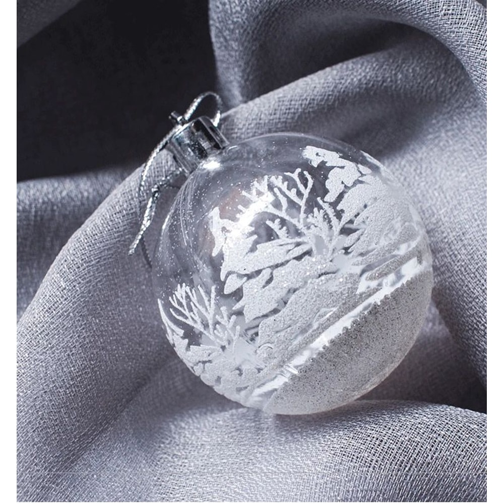 Transparent Snowball Christmas Tree Ornaments Set 6pcs 2