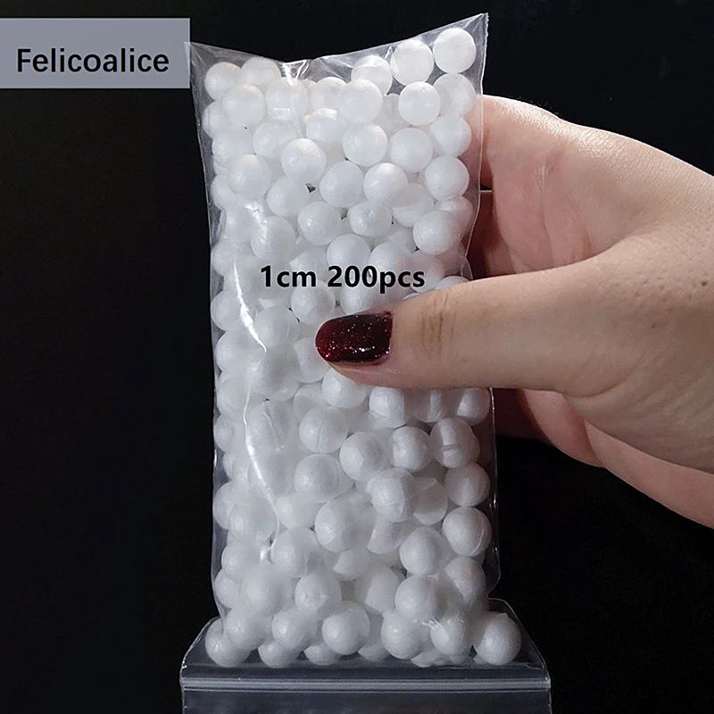 Mini White Styrofoam Craft Balls 14cm 1