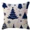 Blue Snowflake Christmas Pillow Cover 4