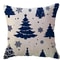 Blue Snowflake Christmas Pillow Cover 4