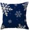 Blue Snowflake Christmas Pillow Cover 5