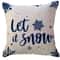 Blue Snowflake Christmas Pillow Cover 3