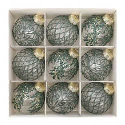 transparent christmas ball ornaments set white champagne green