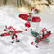 Retro Iron Santa Airplane Christmas Tree Ornament 0