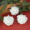 White Glitter Petal Christmas Ball Ornament Set 3pcs 2