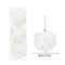 White Glitter Petal Christmas Ball Ornament Set 3pcs 7