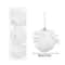 White Glitter Petal Christmas Ball Ornament Set 3pcs 6