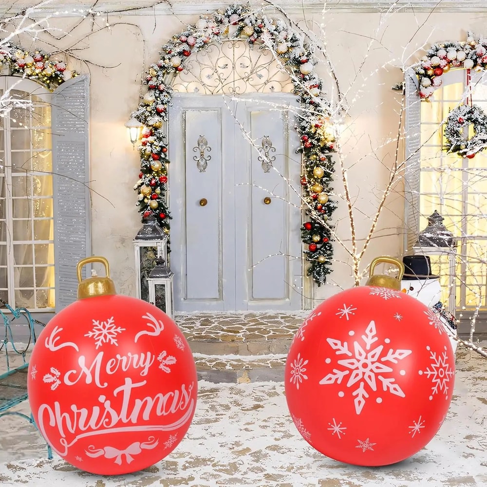 Giant Inflatable Christmas Ball Decoration 60cm Outdoor Holiday Decor 1