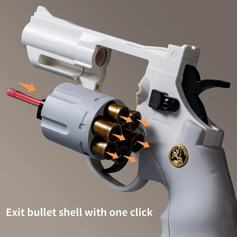 ZP5 Revolver Soft Dart Blaster Toy With Continuous Firing Action 4