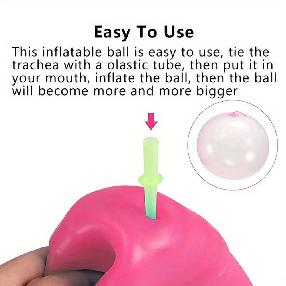 Transparent Bubble Ball Blowing Balloon Toy With Stretchy TPR Material 2