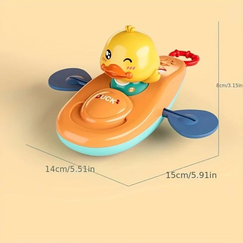 Little Yellow Duck Kayak Bath Toy For Pool And Bathroom Play 5