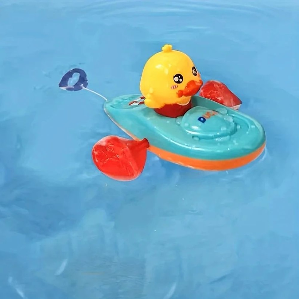 Little Yellow Duck Kayak Bath Toy For Pool And Bathroom Play 6