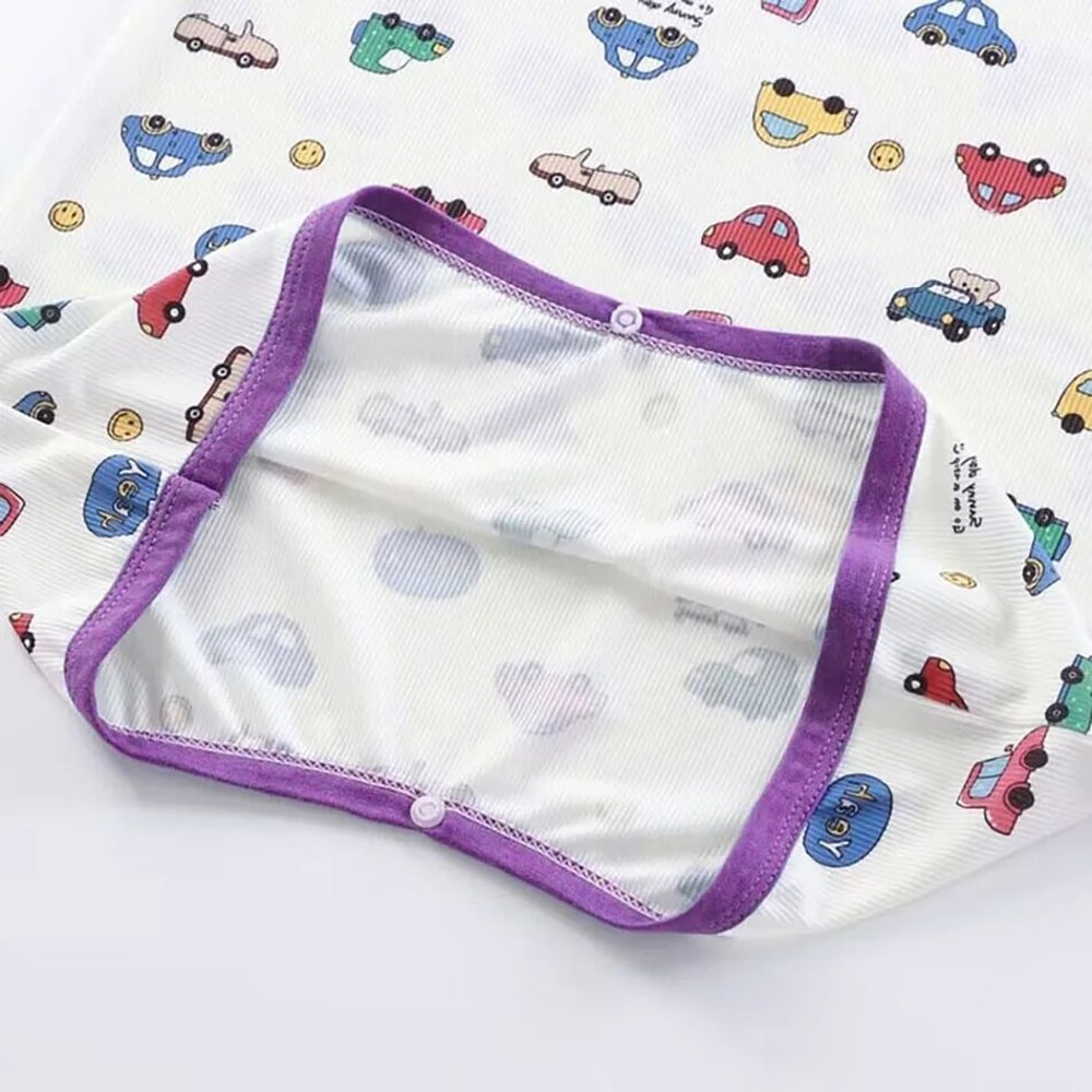 Baby Summer Ice Silk Sleep Suit With Anti Kick Design 3