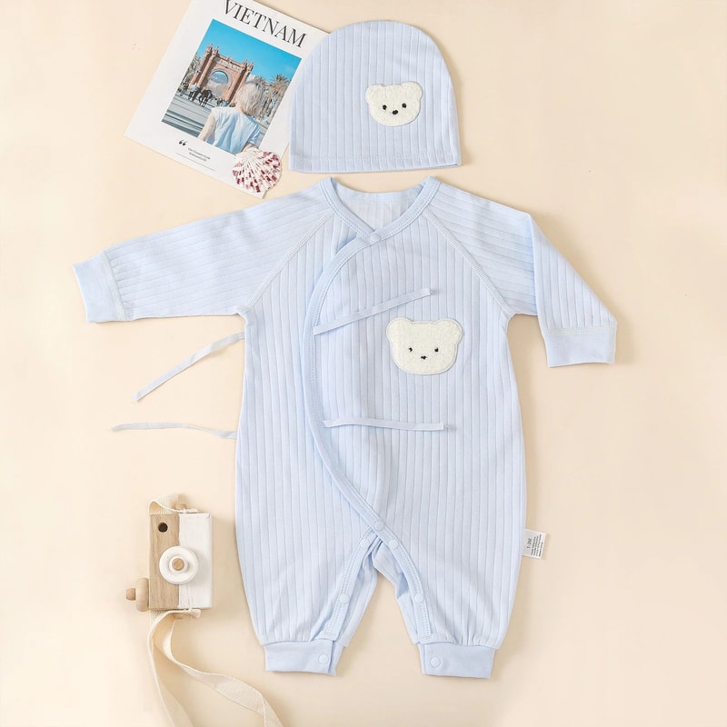 Somenie Cotton Knitted Baby Jumpsuit Long Sleeve Infant Romper 17