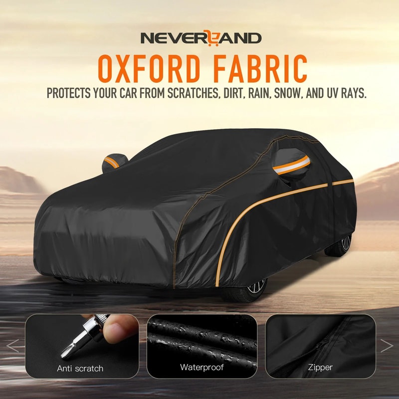 Waterproof 210D Car Cover For BMW 325i 328i Outdoor All Weather Protection 5