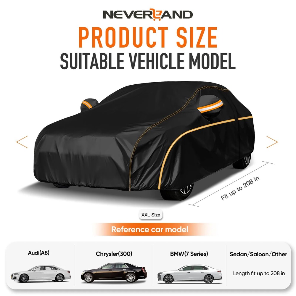 Waterproof 210D Car Cover For BMW 325i 328i Outdoor All Weather Protection 14