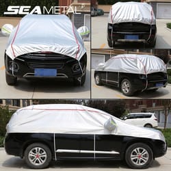 universal half car cover waterproof oxford uv dust snow protection