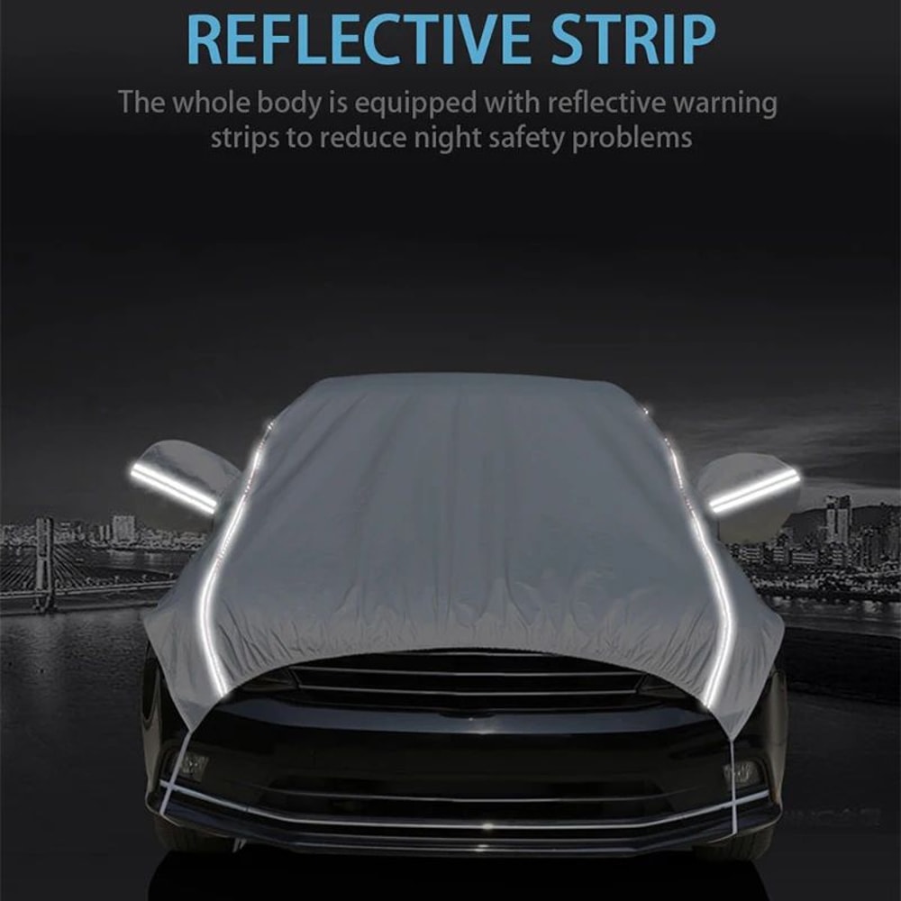 Universal Half Car Cover Waterproof Oxford UV Dust Snow Protection 4
