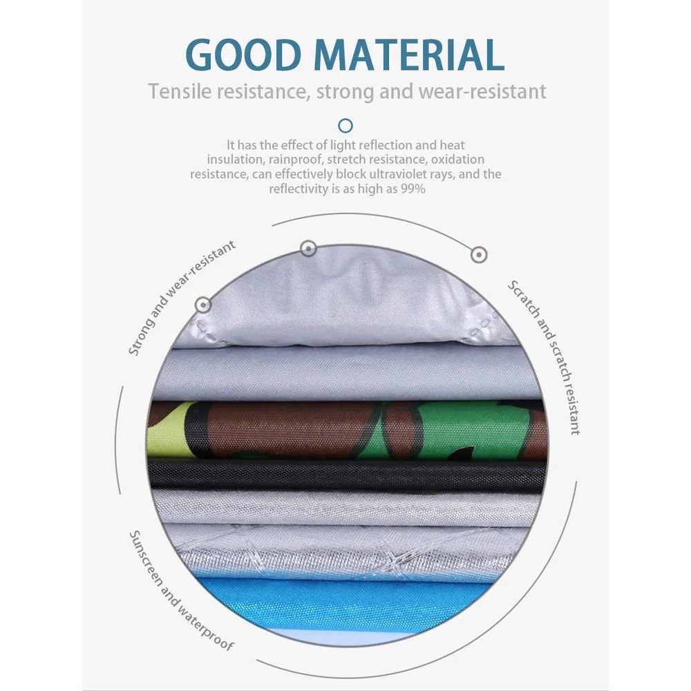 Universal Half Car Cover Waterproof Oxford UV Dust Snow Protection 7