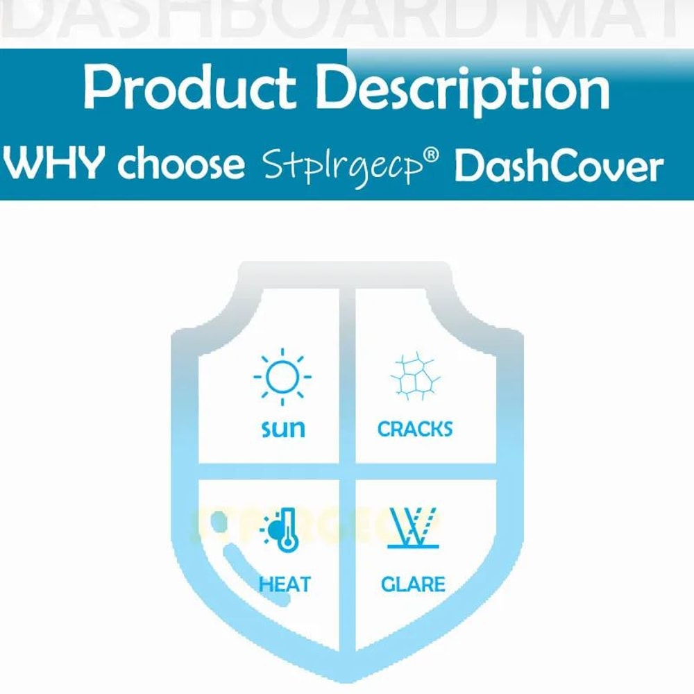Dashboard Cover Dash Mat For Hyundai Santa Fe 20132018 Sun Protection 7