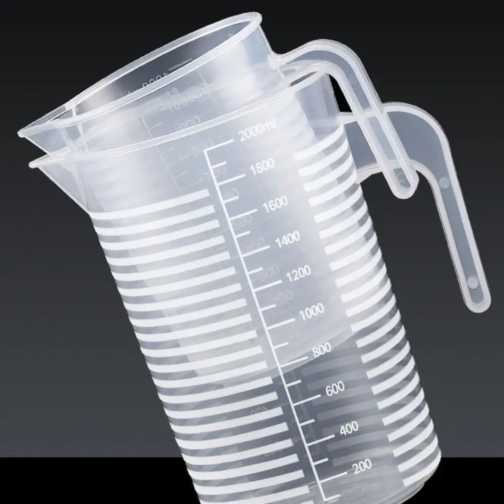 Clear Graduated Plastic Measuring Cup With Lid Large Mixing Beaker 2
