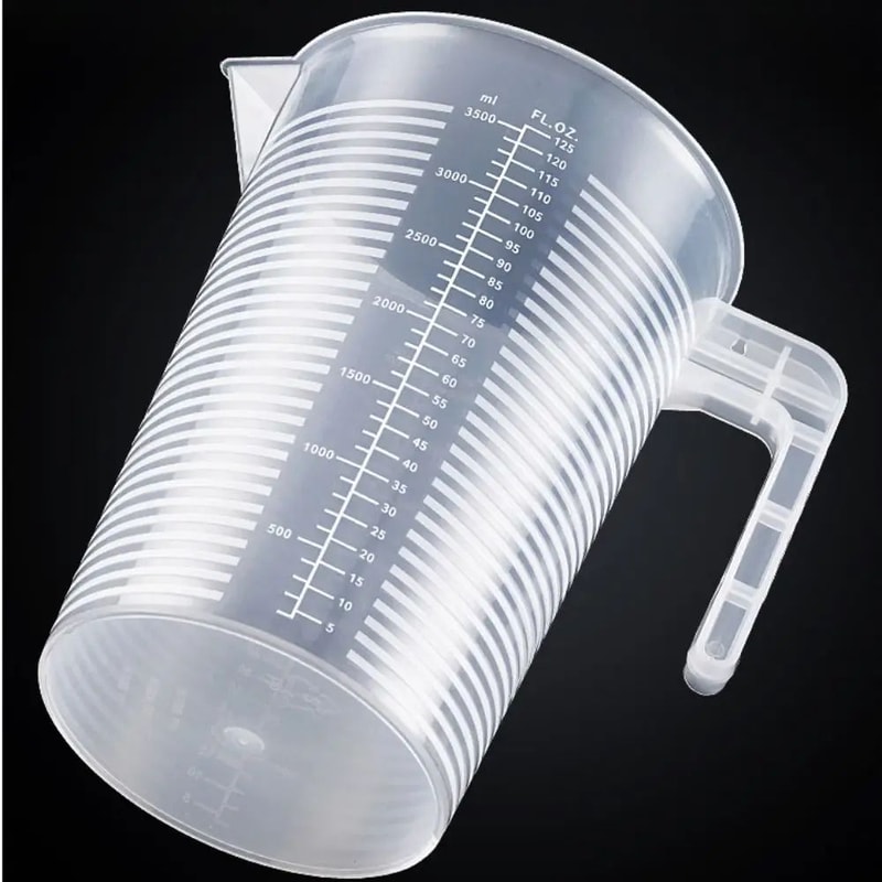 Clear Graduated Plastic Measuring Cup With Lid Large Mixing Beaker 10