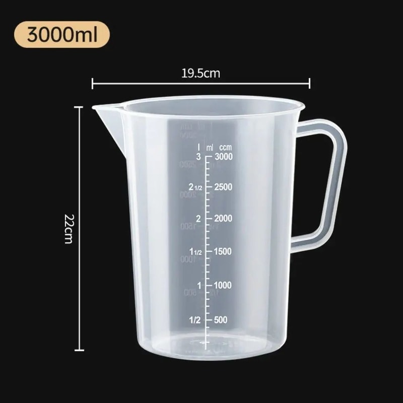 Clear Graduated Plastic Measuring Cup With Lid Large Mixing Beaker 16
