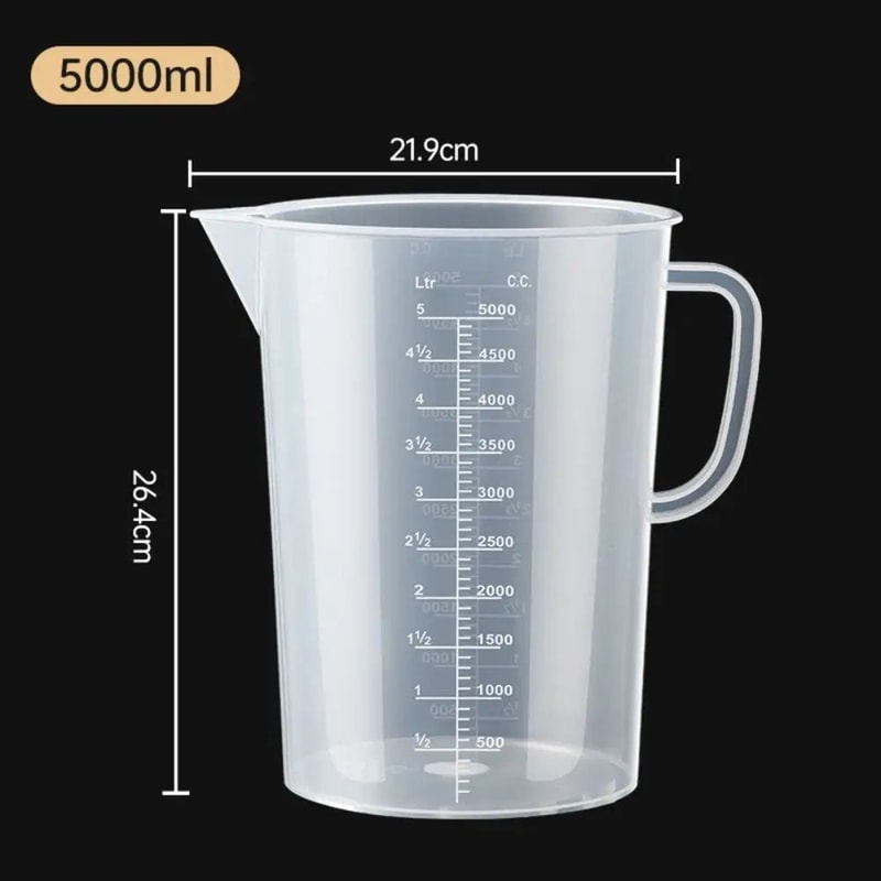 Clear Graduated Plastic Measuring Cup With Lid Large Mixing Beaker 17