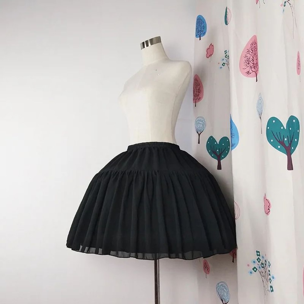 Lolita Chiffon Petticoat Crinoline Underskirt For Cosplay And Ball Gown 1