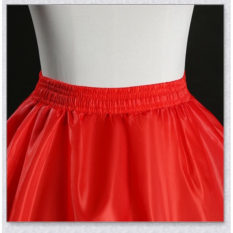 Red 4 Hoop A Line Petticoat Crinoline Underskirt For Ball Gown 5