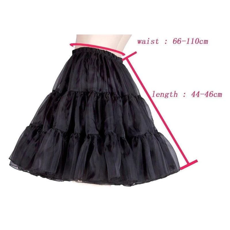 BABYONLINE Short Tulle Petticoat Crinoline Rockabilly Underskirt 5