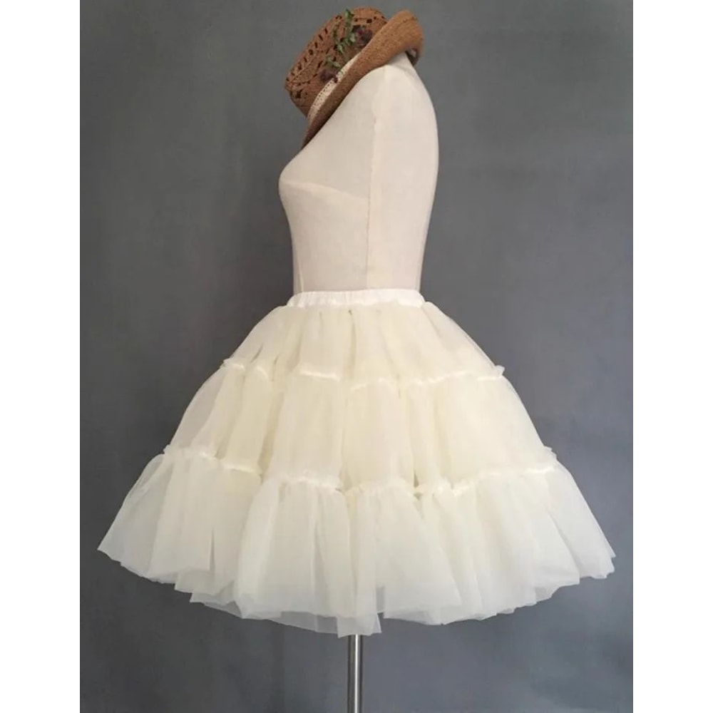 BABYONLINE Short Tulle Petticoat Crinoline Rockabilly Underskirt 8