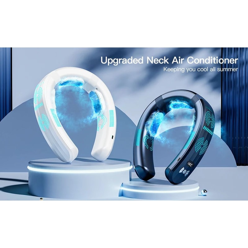Wearable Neck Air Conditioner Portable USB Cooling Fan 6000mAh 6