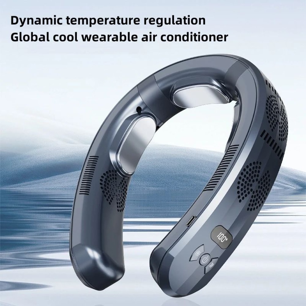 Wearable Neck Air Conditioner Portable USB Cooling Fan 6000mAh 17