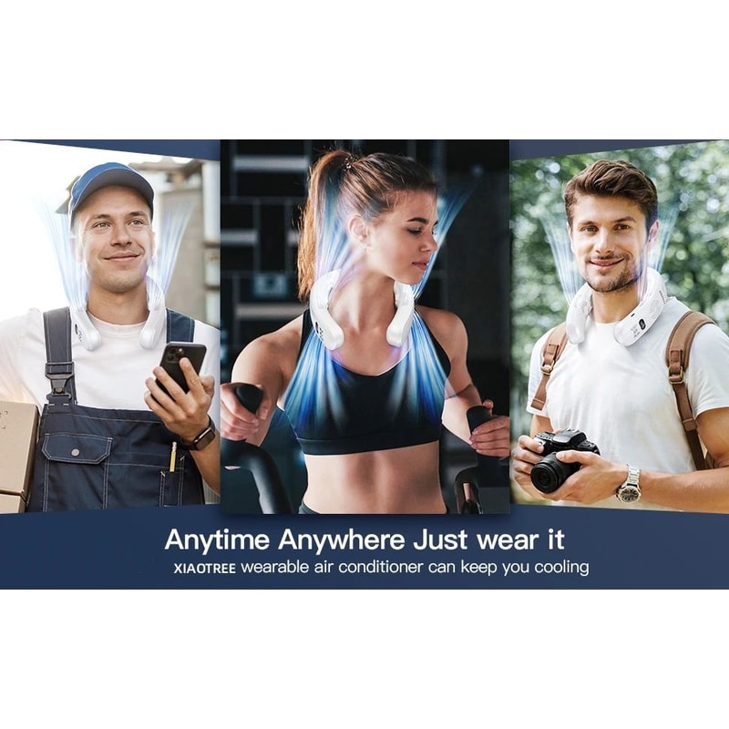 Wearable Neck Air Conditioner Portable USB Cooling Fan 6000mAh 11