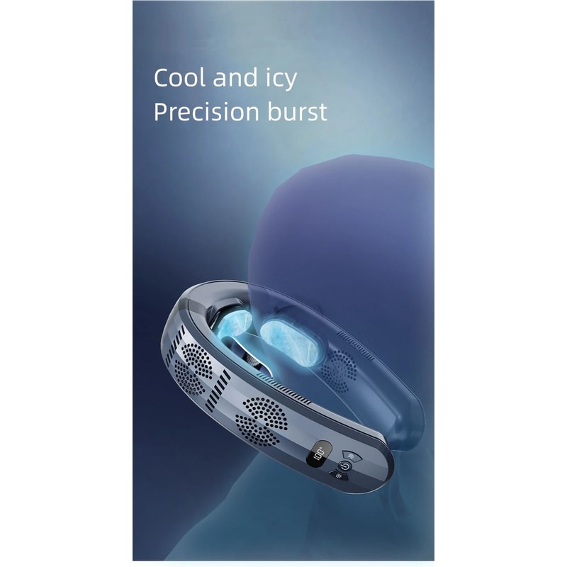 Wearable Neck Air Conditioner Portable USB Cooling Fan 6000mAh 14