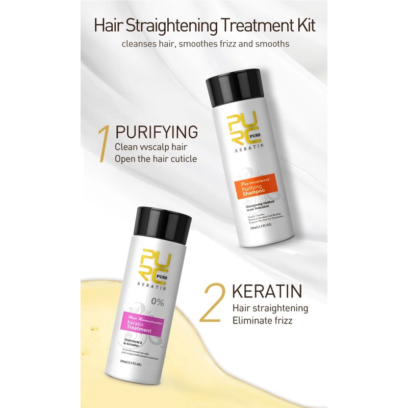 PURC Keratin Shampoo Conditioner Hair Mask Smoothing Treatment 5