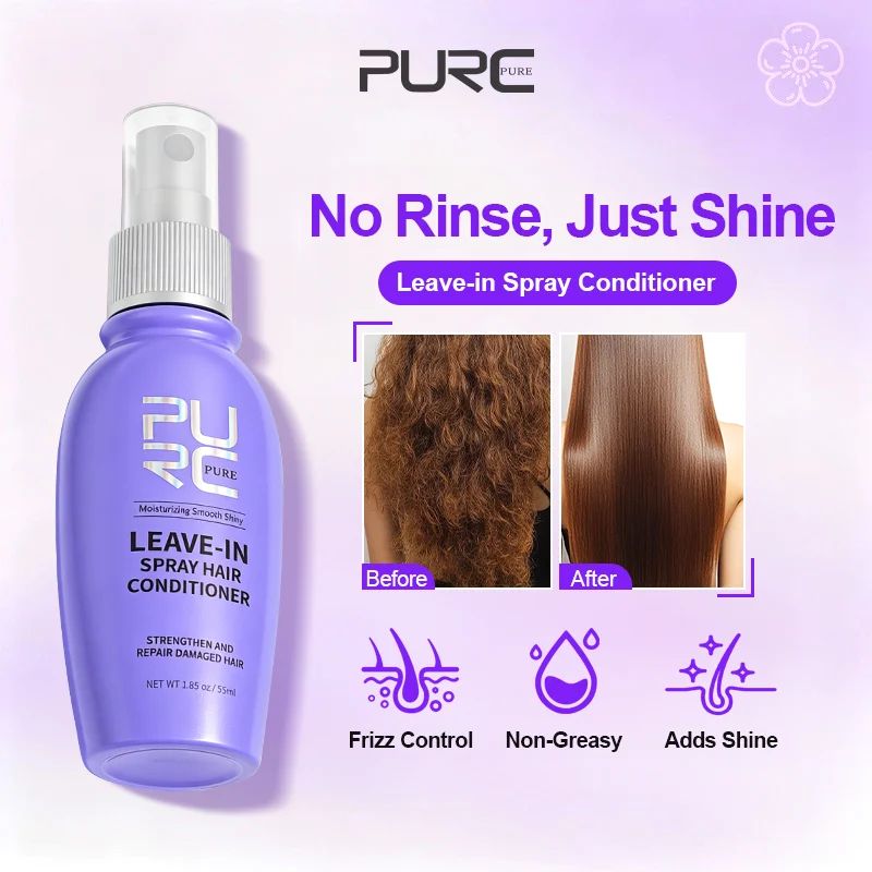 PURC Coconut Oil Leave In Conditioner Spray Hair Repair Treatment 55ml 1